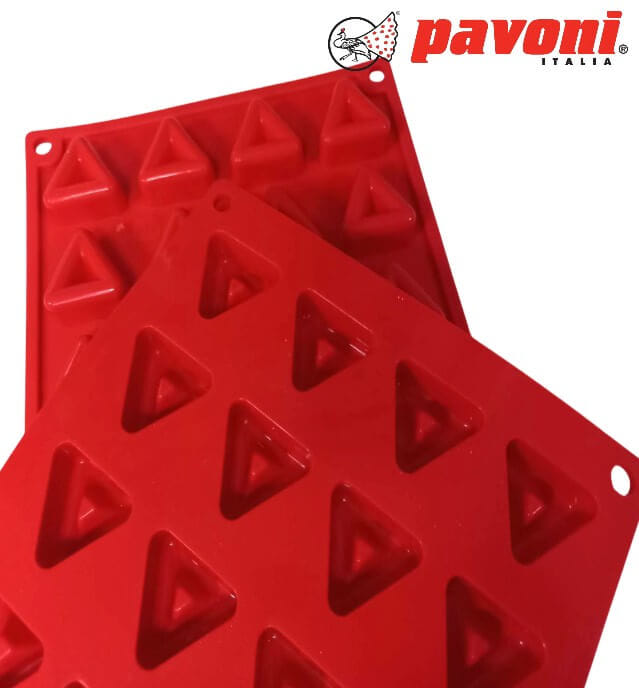 พิมพ์อบขนมซิลิโคนทรงสามเหลี่ยม PAVONI BW1583-076 จำนวน 28 ชิ้น สีแดง_7